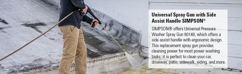 Simpson Cleaning Universal Pressure Washer Gun with Side Assist Handle for Cold Water Machines Use up to 4500 PSI