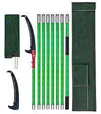 Scalebeard 26FT Pole Saws for Tree Trimming, Lightweight & Sturdy Tree Pruner with Thickened Saw Blade and Scissors for High Branches Trimming, Extendable Tree Trimmer for Pruning Palms and Shrubs