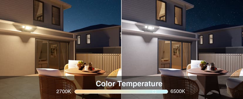 Onforu 55W Smart LED Flood Lights Outdoor, 5500LM, Tunable 2700K-6500K, APP Control, WiFi Alexa Security Lights with Timer & Adjustable 3 Head, IP65 Waterproof for House, Yard, Porch, Garage, Backyard