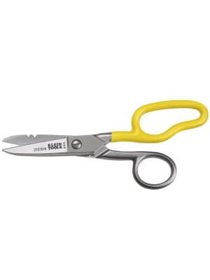 Klein Tools 21010-6-SEN Free-Fall Snip, Scraper, File, Serrated Blades, Made in USA