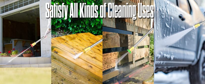 Electric Pressure Washer, 4500 PSI 3.0 GPM High Pressure Cleaning Machine with 35 FT Power Cord, 20 FT Hose, Foam Cannon, 4 Nozzles,Easy Store for Car/Garage/Patio, Green/Small