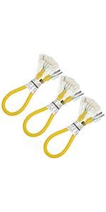 DEWENWILS 25 FT 14/3 Gauge Extension Cord Outdoor Tri-Tap Extension Cord Splitter, Heavy Duty Power Cable SJTW 15 Amp for Multiple Appliances, LED Lighted Plug, ETL Liste