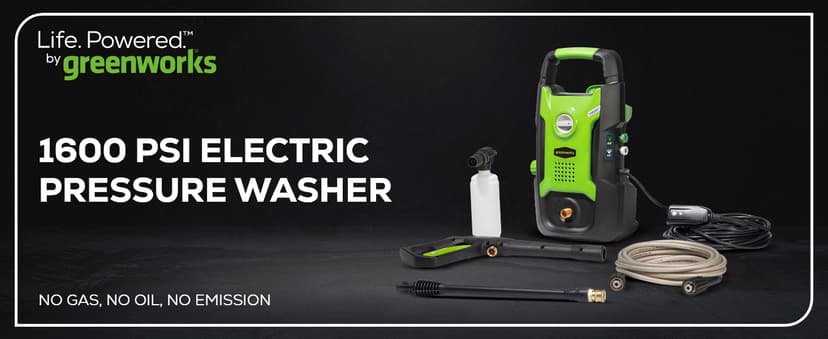 Greenworks 1500 PSI 1.2 GPM Pressure Washer (Upright Hand-Carry) PWMA Certified