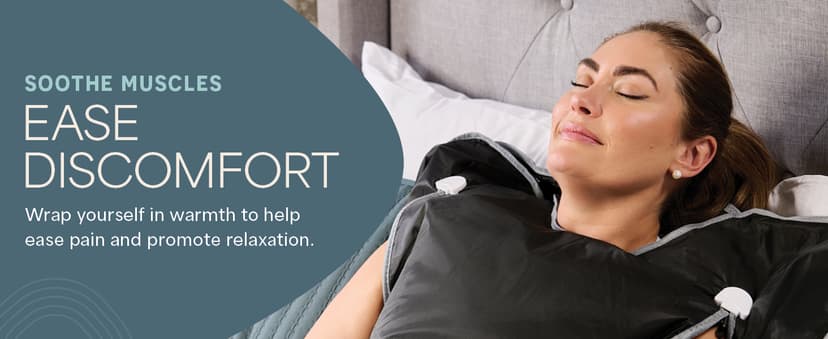 Lifepro BioRemedy Infrared Sauna Blanket - Portable Far Infrared Home Sauna for Detox, Tension, and Relaxation - Adjustable Temperature (86-158°F) - Includes Carry Bag & Detox Wraps