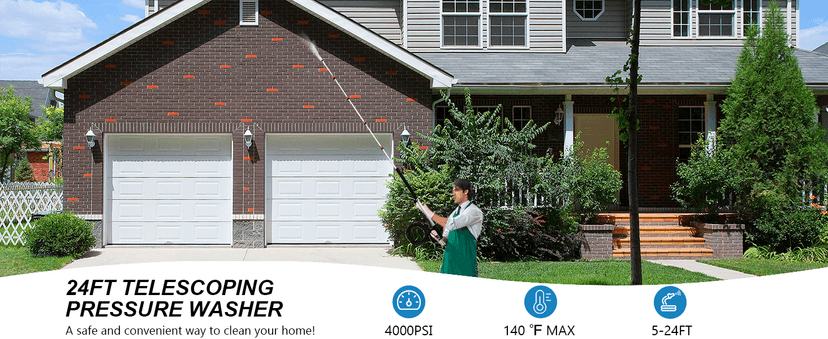 Xiny Tool Pressure Washer Extension Wand, 10 Pack Power Washer Lance with 5 Atomization Nozzle Tips,1 Gutter Cleaner Attachment Curved Rod, 1/4" Quick Connect, 4000 PSI