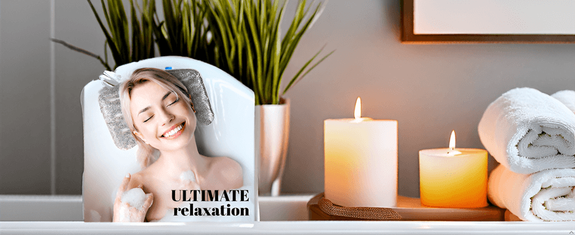 Spa Pillow with Glitter Gel - 1pc Cooling Spa Pillow for Bathtub and Hot Tub Relaxation | Luxury Bath Products & Spa Accessories for Women