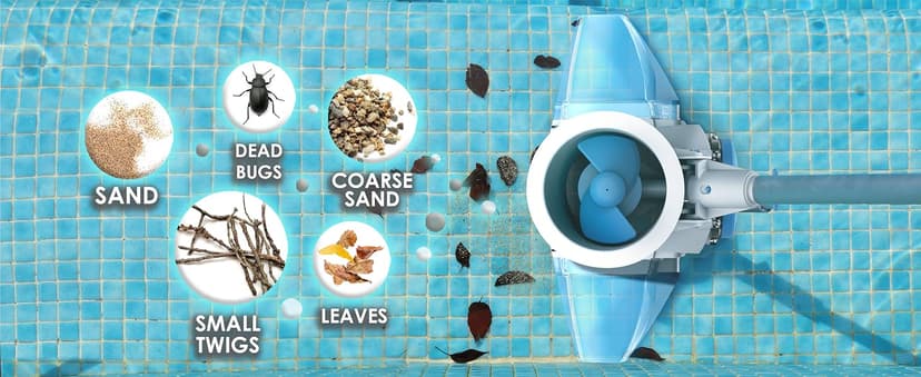 KOKIDO Rechargeable Heavy Duty Pool Leaf Vacuum, 62GPM Powerful Suction, Standard and Fine Oversized Filter Bags, Commercial Power Vac for Leaves and Debris, for Inground and Above Ground Pools XV910