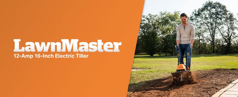 LawnMaster TE1016M Electric Tiller 10-Amp, 16-Inch,Green