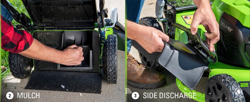 Greenworks 48V (2x24V) High - Performance Cordless Yard Tool Combo: 21" Self - Propelled Lawn Mower, 12" Trimmer & Blower, with 3 Batteries & 2 Chargers