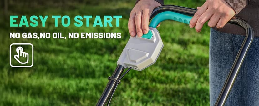 Litheli Cordless Lawn Mower 13 Inch, 5 Heights, 20V Electric Lawn Mowers for Garden, Yard and Farm, with Brushless Motor, 4.0Ah Battery & Charger Included