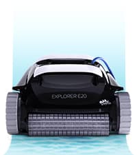 Dolphin (2024 Model) E10 Automatic Robotic Pool Vacuum Cleaner, Active Scrubber Brush, Top Load Filters Access, Ideal for Above-Ground Pools up to 30 FT in Length