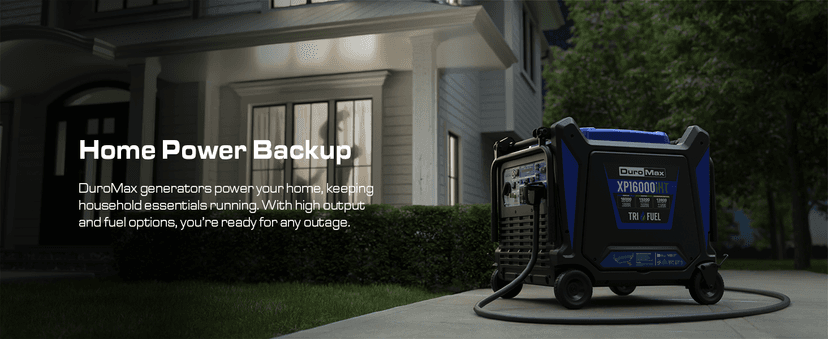 DuroMax XP16000iHT 16,000-Watt Tri Fuel Portable Digital Inverter Generator - Gas, Propane & Natural Gas, Remote Electric Start, Whole Home Power Backup, Transfer Switch Ready, RV & Emergency Ready