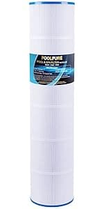 POOLPURE PCC105-PAK4 Replaces Pentair CCP420, 178584, Ultral-A6, Unicel C-7471, 817-0106, R173576, Filbur FC-1977, 570-0425-07, Pentair Clean and Clear Plus 420, L x OD: 26"x7", 4X105 sq.ft. Cartridge