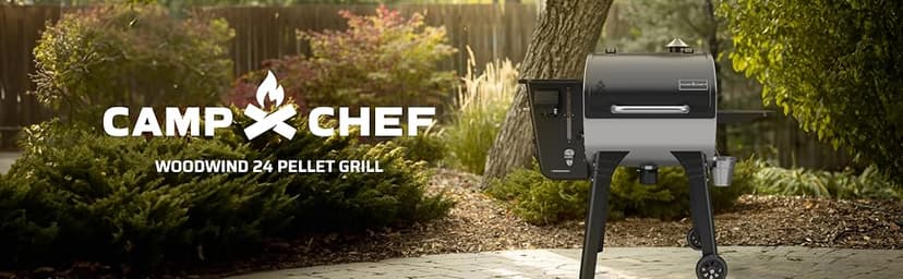 Camp Chef Woodwind 24 Pellet Grill - Stainless Steel Barbecue Grill with WiFi Connectivity - Compatible with Sidekick Barbecue Accessories - 811 sq in Total Rack Area
