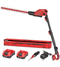 Alloyman 20V Cordless Tiller Cultivator, 360RPM Electric Garden Tiller, with 2 * 2.0Ah Batteries & Charger, 9In Tilling Width and 6.6In Depth Garden Rototiller for Lawn/Gardening/Soil Cultivation