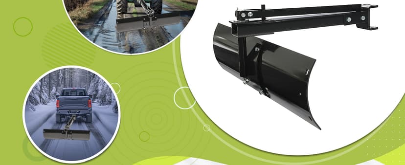 KUAFU 39.75" 3 Point Sleeve Hitch Rear Blade Compatible with ATV UTV Garden Tractors Lawn Mower Tractor Attachments Behind Rear Sleeve Hitch Tow Blade