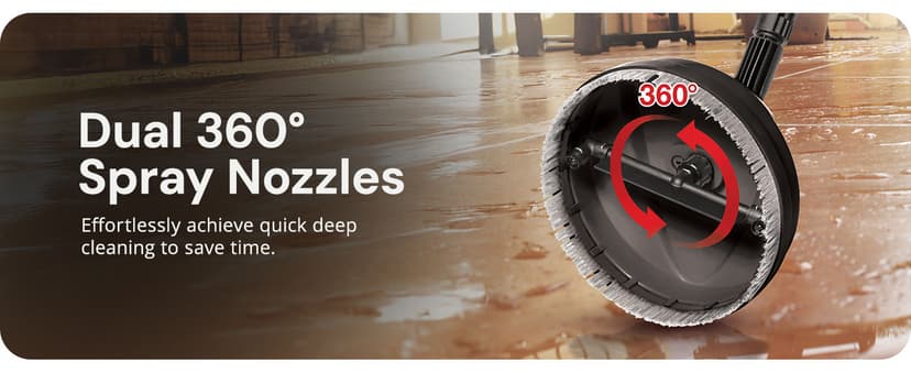 Sun Joe Portable 10 Inch Pressure Washer Attachment, Multi Surface, Green/Black