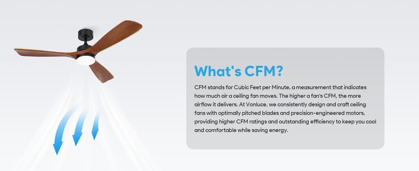 VONLUCE Ceiling Fans with Lights, 52 Inch Ceiling Fan and Remote, 6 Speed Reversible Noiseless DC Motor, 3CCT, Wood Ceiling Fan for Outdoor Indoor Farmhouse Patios, Walnut