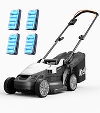 Litheli Cordless Lawn Mower 13 Inch, 20V Electric Lawn Mowers for Garden, Yard and Farm, 5 Heights Adjustment, Light Weight,with 4.0Ah Portable Battery.