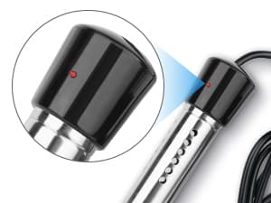 Immersion Water Heater Electric, 2000W Portable Hot Water Heater with 304 S S Guard & LCD Thermometer, Submersible Water Heater Heats up 5 Gallons of Water in Minutes for Bucket Bathtub Small Pool