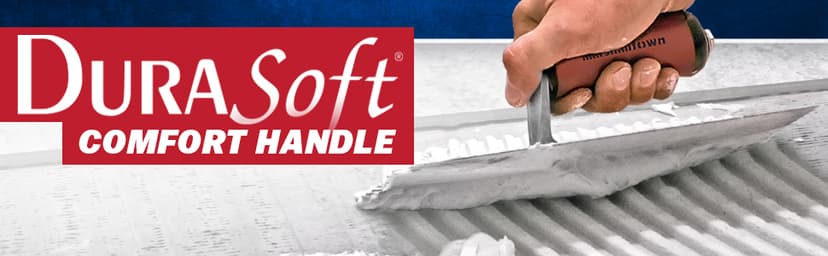 MARSHALLTOWN Standard Notched Trowel, Square Notch, 13x19x13 mm Notch Size, DuraSoft Right-Handed Handle, Flooring and Tiling, Tile Tool, Made in the USA, 781SD