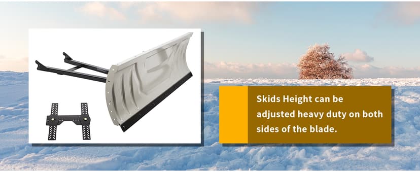 KUAFU Snow Plow Blade Universal Kit Steel Adjustable 48" Complete Universal Kit Package Compatible with ATV Honda Kawasaki Polaris Aeon Crossland Arctic-Cat Alterra (You Will get 2 Packages)