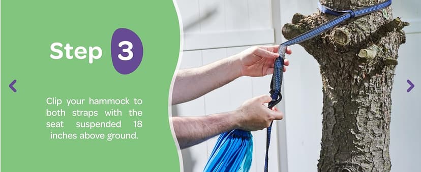 Durable Hammock 500 lb Capacity, Nylon Camping Hammock Chair - Double or Single Sizes w/Tree Straps and Attached Carry Bag - Portable for Travel/Backpacking/Beach/Backyard (Large, Blue & Light Blue)