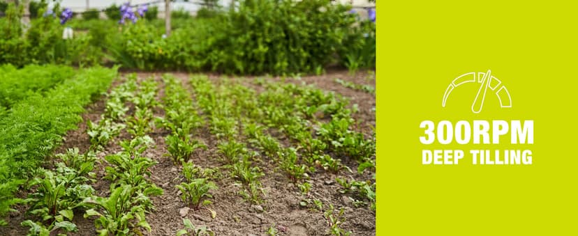 SnapFresh Cordless Tiller Cultivator, 20V Electric Garden Tiller with 4.0AH Battery and Fast Charger, 300 PRM Battery Powered Rototiller, 9" Width 6.6" Depth, 3 Speed Handheld Tiller with Steel Tines