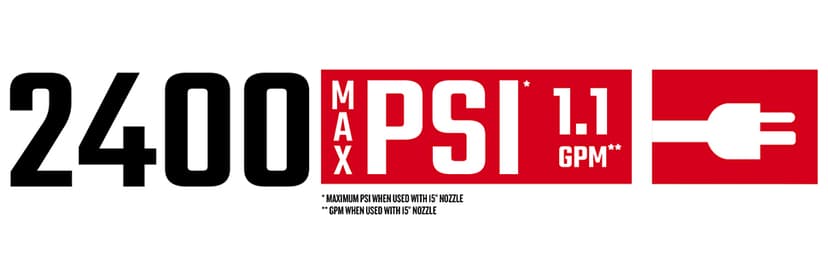 CRAFTSMAN Electric Pressure Washer, Cold Water, 2400-PSI, 1.1-GPM, Corded (CMEPW2400)