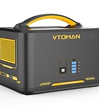 VTOMAN Jump 1800 Portable Power Station 1800W (Peak 3600W), 1548Wh Expandable LiFePO4 Battery Generator with 100W USB-C, 18W USB-C, 12V DC, Jumpstarter, for Power Outages Backup & Outdoor Camping
