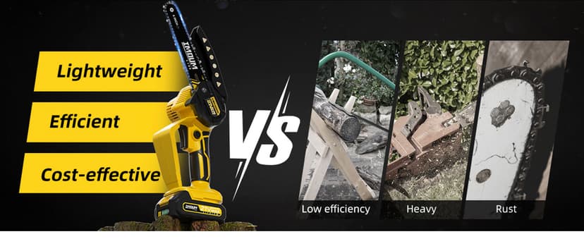 IMOUMLIVE 2-IN-1 Cordless Pole Saw & Mini Chainsaw, 21V 3.0Ah Battery Powered 6 Inch Electric Pole Chainsaw, 6.6 LB Lightweight, 15.2-Foot MAX Reach Pole Saw for Tree Trimming