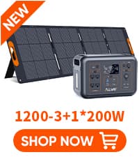 ALLWEI 300W Solar Generator with 100W Solar Panel Included, 280Wh Portable Power Station with AC Outlet USB Port, Solar Powered Battery Generator for Outdoor Camping, Home Backup, Power Outage