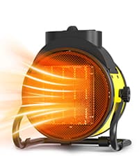 Buyplus Outdoor Heaters for Patio, 1500W Portable Space Heater with 3S Fast Heating, Overheat Protection, Electric Space Heater for Outdoor Indoor Use, Garage, Office, Bedroom, Greenhouse, Patio