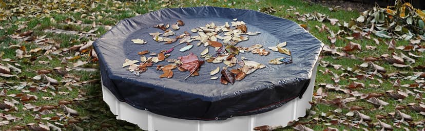 STARPYNG-Round Swimming Pool Cover, 5mil,Navy Blue and Black,Winter Underground Pool Cover,Easy Install, UV Protection,Water Proof Oval(Pool Size:19x28FT,Cover Size: 16x25FT)