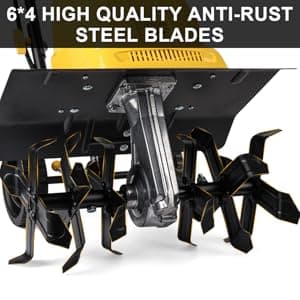 Garden Rototiller 16-Inch 13.5-Amp Corded Electric Tiller/Cultivator, Adjustable Wheels, 8-Inch Tilling Depth, Powerful and Lightweight Tiller