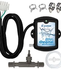 Spa Ozone Generator Kit with Venturi Injector, Ozone Generator for Hot Tub, Cold Plunge, 50mg/h Portable Ozone Generator Water, Universal: 110V / 240V (AMP-4 Plug)