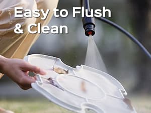 WYBOT A1 Cordless Robotic Pool Cleaner, Automatic Pool Vacuum with 120 Mins, Double Filters, LED Indicator, Fast Charging, Ideal for Above Ground & In-ground Flat Pools - Blue & Grey