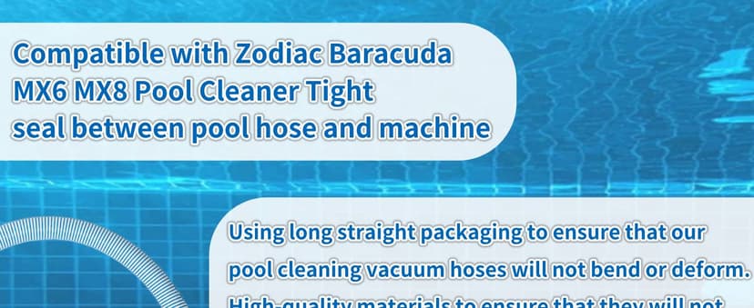 One Year Warranty 5 Pack Premium R0527700 Pool Cleaner Hoses, Twist Lock Pool Vacuum Hose Replacement Kit Compatible with Zodiac Baracuda MX6,MX8,X7,T3,T5 Swimming Pool Cleaner