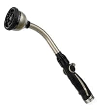 RESTMO Watering Wand Heavy Duty, Metal Garden Hose Wand with 10 Spray Patterns, 15-Inch Long Hose Nozzle Sprayer with Thumb Flow Control, Ideal to Water Hanging Baskets and Shrubs