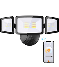 Onforu 2 Pack 60W Flood Lights Outdoor, 6000LM LED Flood Lighting Outdoor Switch Controlled, IP65 Waterproof Exterior Floodlight Fixture with 3 Adjustable Heads, 6500K Security Light for Garage Yard