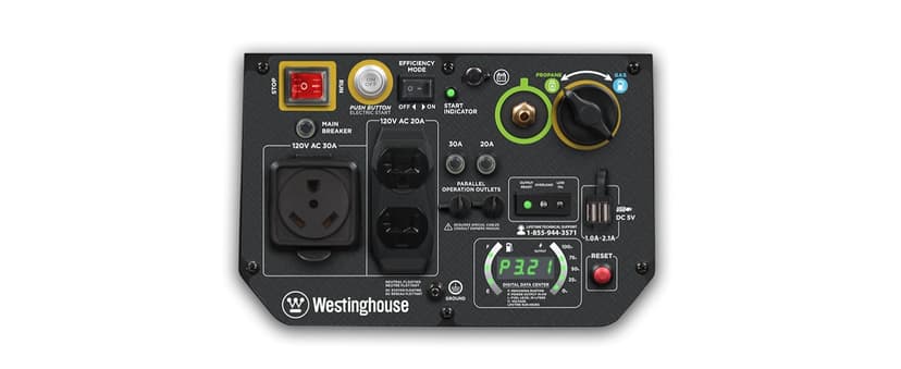 Westinghouse 5000 Peak Watt Super Quiet Dual Fuel Portable Inverter Generator, Remote Electric Start, Gas & Propane Powered, RV Ready 30A Outlet, Parallel Capable, Blue/Black