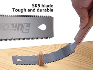 RUITOOL Japanese Hand Saw 6 Inch Double Edge Sided Pull Saw Ryoba SK5 Flexible Blade 14/17 TPI Flush Cut Beech Handle Wood Saw for Woodworking Tools