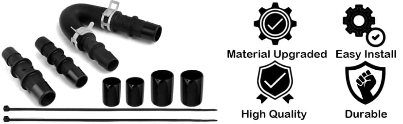 Engine Heater Core Bypass Kit with 5/8" 3/4" Hose,Compatible with GM Chevy Silverados Tahoes Yukons Honda Civic Ford Jeep,Replacement for 626-001,Universal Fit Most Common Leaking Failed Heater Core