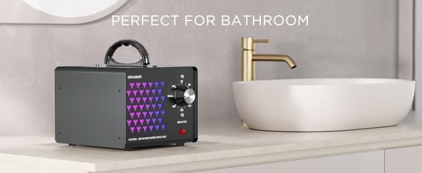 ONAMOR Ozone Generator Odor Eliminator 70000mg, High Capacity Ozone Machine Odor Removal Up to 6000 Sq.Ft, Ionizer Ozonator for Smoke, Car, Basement And Pet Room, Black