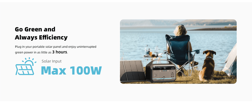 Portable Power Station 90000mAh with 40W Solar Panel, LiFePO4 Battery Station, 2 Up to 600W AC Outlets Solar Generator – Power Bank Perfect for Camping, Emergency, Off-Grid, Travel