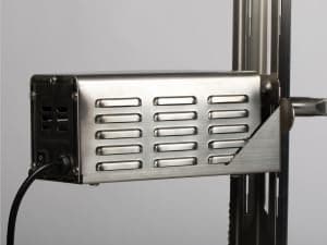 TITAN GREAT OUTDOORS Ash & Ember 13W Stainless Steel Rotisserie Grill, Rated 85 LB for Medium Game, 4 RPM Rotation Speed, Outdoor Grill with Dual Prong Spit Rod, Single Leg Bracket, and Spine Fork