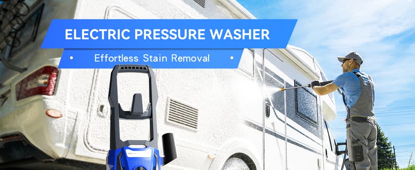 4800PSImax 3.2GPM Pressure Washer Powered - Electric Power Washer for Cars Washing with 25FT Pressure Hose, Blue