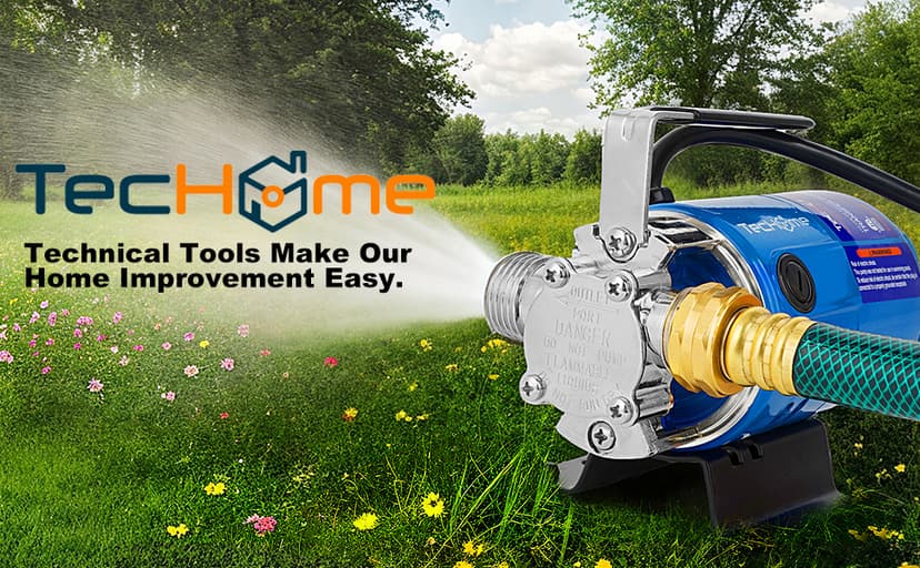 Garden Pump With Hose, 115V 1/10HP 330GPH Mini Electric Water Transfer Pump Waterbed Drain Pump, With Suction Hose Kit.