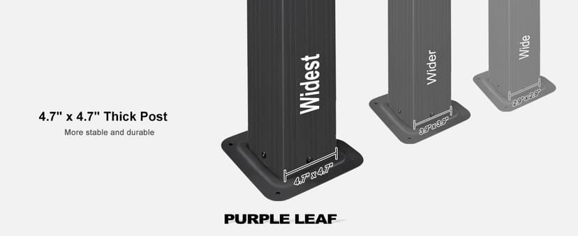 PURPLE LEAF 10' X 12' Permanent Hardtop Gazebo Aluminum Gazebo with Galvanized Steel Double Roof for Patio Lawn and Garden, Curtains and Netting Included, Grey