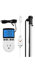 1500W 120V Titanium Heater Assembly with Sensor, for Bathtub Pool Water Tank Cattle Trough, Submersible Hot Tub Heater, Portable Electric Heater